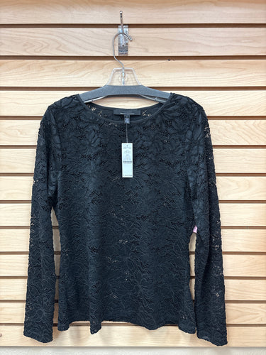 White House Black Market Long Sleeve Top Black Size Large