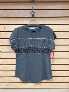 Apt.9 Short Sleeve Top Gray Size X-Small