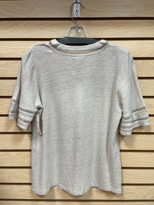 Chico's Short Sleeve Top Tan Size Small