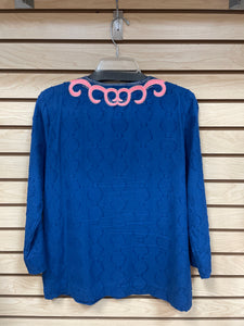 Lilly Pulitzer Long Sleeve Top Blue And Pink Size Small