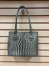 Load image into Gallery viewer, Brahmin Leather Croc Embossed Shoulder Bag Green