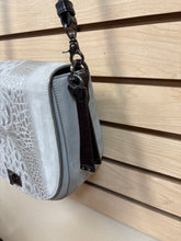 Load image into Gallery viewer, Brahmin Wilmington Suede Leather Crossbody Bag Gray