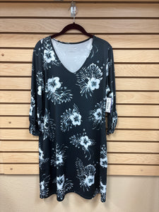 Reel Legends Long Sleeve Dress Black And White Size Large