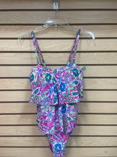 Load image into Gallery viewer, Stella Parker One Piece Swimsuit Purple And Green Size Large