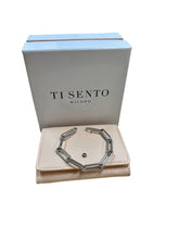 Load image into Gallery viewer, Ti Sento Sterling Silver Paperclip Milano Chain Bracelet